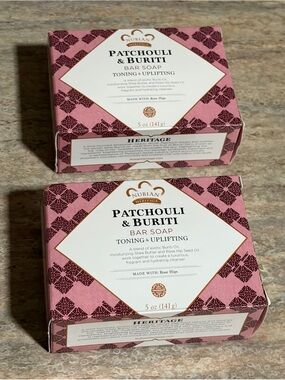 Nubian Heritage 2-Patchouli & Buriti Bar Soaps made with Rose Hips